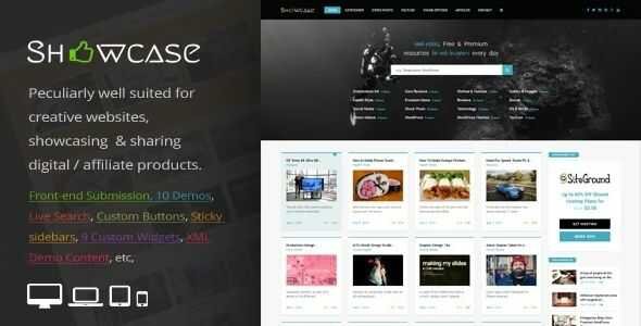Showcase Theme GPL v3.6 - Responsive WordPress Grid / Masonry Blog Theme